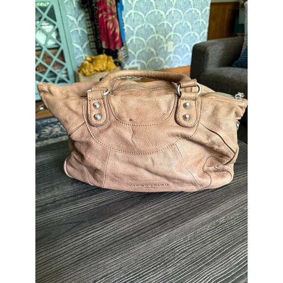 LIEBESKIND Berlin Esther Beige Leather Convertible Bag